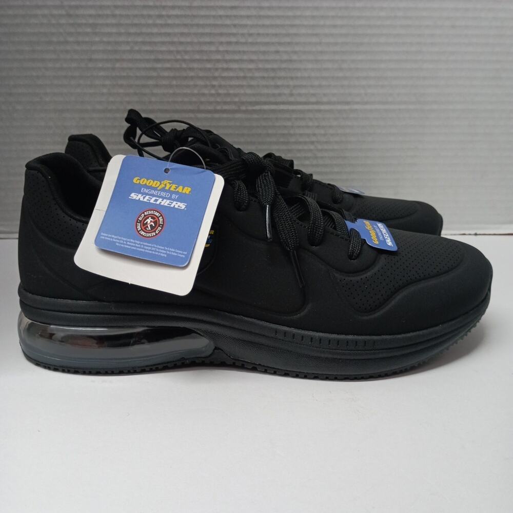 Skechers Goodyear GBS Harper‎ All Black Shoes Women's Size 9